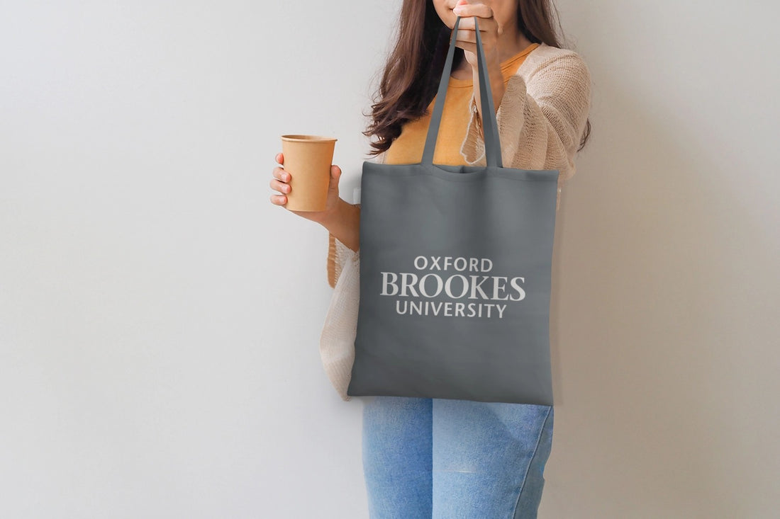 Grey Cotton Shopper Bag