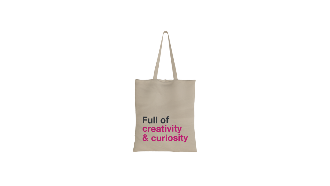 Natural Cotton Shopper Bags - Creativity &amp; Curiosity
